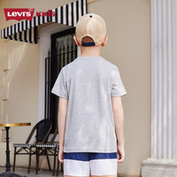 Levi's 李维斯童装男女童速干短袖T恤夏季儿童经休闲短T上衣 花纱灰 110 /52 【身高98-104cm】