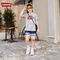 Levi's 李维斯童装男女童速干短袖T恤夏季儿童经休闲短T上衣 花纱灰 160 /80 【身高158-170cm】 160/80