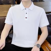 【100%棉】夏季丝光简约纯色吸汗polo衫男士透气短袖T恤