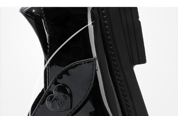 天美意儿童黑色小皮鞋女童亮皮公主鞋春秋小演出鞋女孩单鞋 黑色 30码