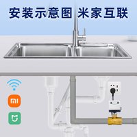 米家智能水阀电磁水阀适用于小米漏水自动关闭水阀电动球阀门开关 4分漏水自动关闭全套