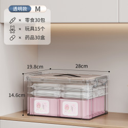 佳帮手 透明收纳箱YXY 加厚大容量透明收纳箱 升级加厚 出口品质 M 长28cm 宽19.8cm 高14.6cm