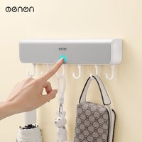 梦妮 门后挂钩免打孔墙上挂衣架卧室门上挂架壁挂收纳置物架衣服帽衣钩 门后挂钩-百搭灰