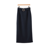晚白【断码直降】春款气质高腰时尚百搭通勤OL包臀职业半身裙 深蓝色 XL