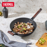 膳魔师家用无涂层炒菜锅铁锅不易粘锅防锈窒氮铁锅炉灶通用IWAB 【无涂层 34cm】IWB