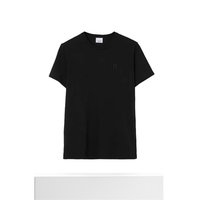 BURBERRY博柏利男士棉质Logo刺绣休闲T恤短袖男款纯色 灰色