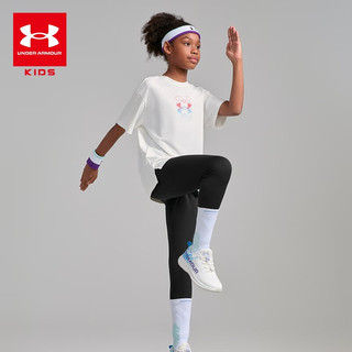 安德玛（Under Armour）儿童T恤女大童春季舒适休闲运动短袖T恤儿童运动短袖T恤251220173 白色 150