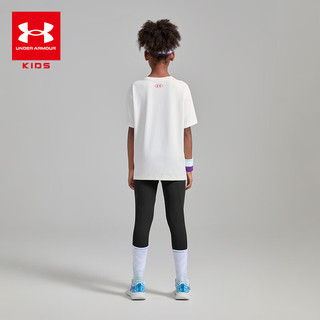 安德玛（Under Armour）儿童T恤女大童春季舒适休闲运动短袖T恤儿童运动短袖T恤251220173 白色 150
