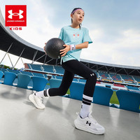 安德玛(Under Armour)儿童T恤女大童春季舒适休闲运动短袖T恤儿童运动短袖T恤251220173 浅蓝色 150