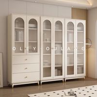 /欧朗 OLEY实木奶油风大书柜书架现代简约客厅落地置物架储物柜