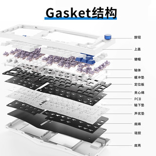 Feker Alice80人体工学爱丽丝机械键盘3°坡度Gakset结构打字办公