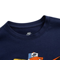 NIKE 耐克童装短袖T恤男女童卡通图案儿童舒适柔软短袖上衣 靛蓝色 120 /60 【身高110-116cm】