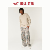 HOLLISTER25春季美式宽松舒适圆领套头针织衫男装KI320-5004 浅棕色 S (175/92A)