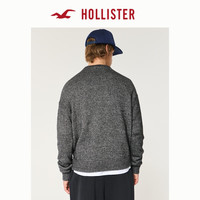 HOLLISTER25春季美式宽松舒适圆领套头针织衫男装KI320-5004 黑色 L (180/108A)