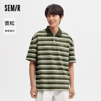 森马 SemirPOLO衫男夏季宽松短袖上衣时尚经典条纹衣服通勤109324115106