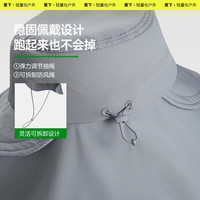 蕉下 Beneunder儿童披肩渔夫帽男女童宝宝轻薄遮阳帽可折叠收纳防晒帽 深空灰 M(48-50cm)