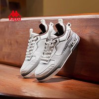 KAPPA卡帕男鞋小白鞋2025春季运动休闲鞋低帮潮流板鞋子男潮牌鞋子 经典白/栗粽色 43 (270mm)