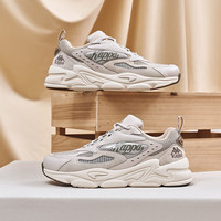 KAPPA卡帕男鞋运动鞋男网面透气春季老爹鞋轻便舒适跑步鞋子男 棕色 36