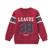 千趣会 SENSHUKAI童装男童卫衣春秋季上衣洋气印花纯棉帅气套头衫儿童卫衣 红色 140 cm