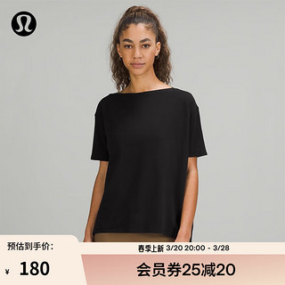 lululemon 丨Back in Action 女士短袖 T 恤 LW3DMLS 黑色 XXS /2