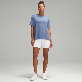 露露乐蒙lululemon丨Back in Action 女士短袖 T 恤 LW3DMLS 绿洲蓝 2XL /14