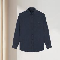 NAUTICA Tailored纯棉男士衬衣款长袖厚款磨毛正装衬衫