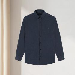 NAUTICA Tailored纯棉男士衬衣款长袖厚款磨毛正装衬衫