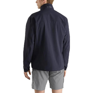 始祖鸟（ARC'TERYX）软壳衣GAMMA LIGHTWEIGHT HOODY男子户外轻便防风透气连帽冲锋衣 黑蓝Black Sapphire-无帽 L