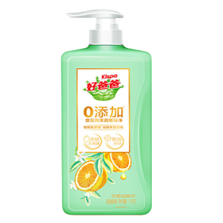 好爸爸 Kispa洗洁精1kg除菌食品用橙油精华除油祛味可洗果蔬长效抑菌 好爸爸 Kispa除油祛味洗洁精1kg