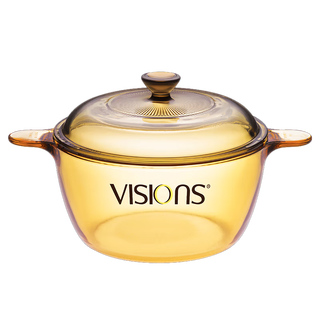 康宁（VISIONS） 1.5L奶锅汤锅耐热玻璃锅炖锅煮锅 无涂层耐高温玻璃锅身 VS-15晶彩锅 18cm