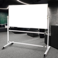 【美观且稳固型】白板写字板椭圆支架式小黑板家用教学可擦写小白板挂式墙贴教学办公立式磁吸黑板可移动双面