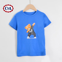 C&A儿童短袖t恤夏装2024夏季撞色 白色 110