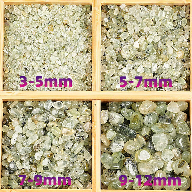 晶来晶往 天然葡萄石碎石碧玉榴水晶消磁碧绿榴原石头净化裸石鱼缸盆栽装饰 50克（规格3-5mm）