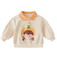 JELLYBABY宝宝春装小童翻领衣服儿童Polo领春秋5女童卫衣新款