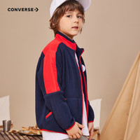 Converse 匡威童装男女童梭织夹克秋冬儿童休闲加绒上衣外套 藏青蓝 160 /76 【身高152-158cm】
