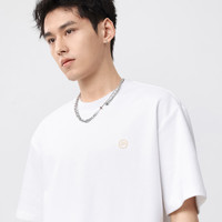 布衣传说 300g重磅陆地棉 夏季短袖t恤男士半袖打底衫潮牌上衣服 白色 L