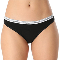 Calvin KleinCK内衣女士棉质透气性感比基尼三角内裤 三条装 MPI黑白灰 XL