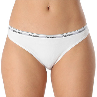 Calvin KleinCK内衣女士棉质透气性感比基尼三角内裤 三条装 MPI黑白灰 XL