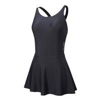 WaterTime 小黑裙游泳衣女款保守连体显瘦遮肚2025冬季裙式