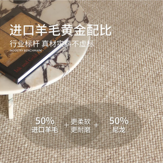赛波斯大宅标配耐脏宝藏毯羊毛地毯侘寂客厅高级感防滑160×240CM 大宅标配-琥珀 160*240CM