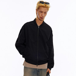 H&M HM男装夹克2025春季新款休闲宽松cleanfit哈灵顿夹克外套1252129