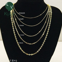 KULV 14k金项链 1.5mm 55cm