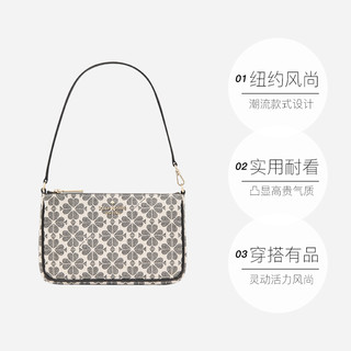 kate spade  YORK女包麻将包老花百搭便携腋下包 【黑色】