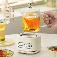 乐炖 养生壶迷你0.6L煮茶壶煮茶器办公室一人小型玻璃水杯养生杯电炖杯 暴力熊0.6单壶带勺子 0.6L