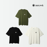 Snow Peak雪峰春夏BackPrinted LogoT恤男女款夏季户外休闲宽松短袖上衣 白色 XL