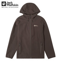 Jack Wolfskin狼爪夹克男春季款户外运动休闲防风防泼水舒适透汽保暖软壳外套 664-5719/啡咖色 2XL 185/108A