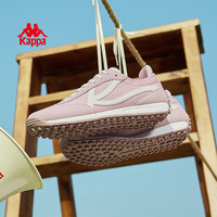 Kappa卡帕轻风复古女鞋轻便软底运动跑步鞋子女薄底2025春季百搭休闲潮 奶油粉/奶酪白 38