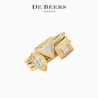 DE BEERS 戴比尔斯 Talisman 三层叠戴18K黄金钻戒 48 J1TT38Z01Y