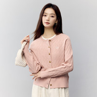 茵曼(INMAN)章若楠同款|茵曼老钱风复古开衫毛衣女2025春季新款通勤感针织衫