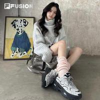 硬糖3丨FILA FUSION斐乐女鞋2025春季厚底老爹鞋运动鞋休闲鞋 朴雾嫩粉/日岩灰-SG 36